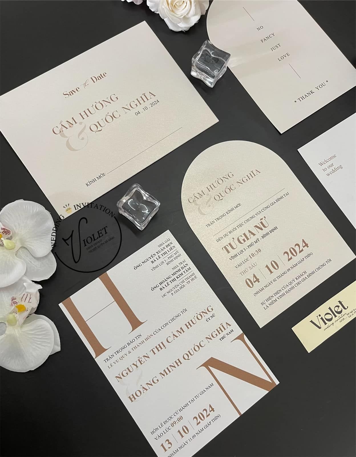Thiệp cưới Violet Đà Nẵng