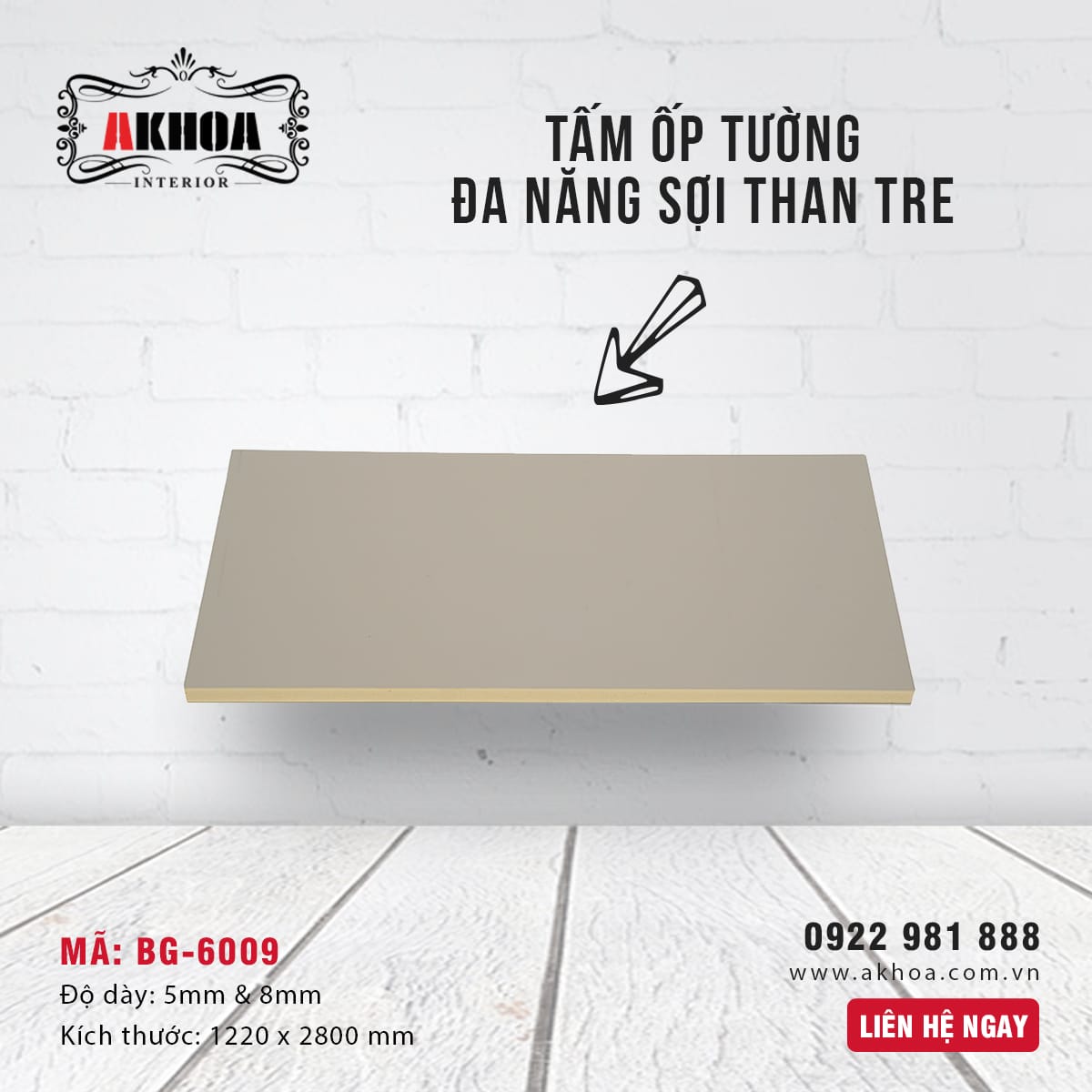 tấm ốp than tre trắng kem