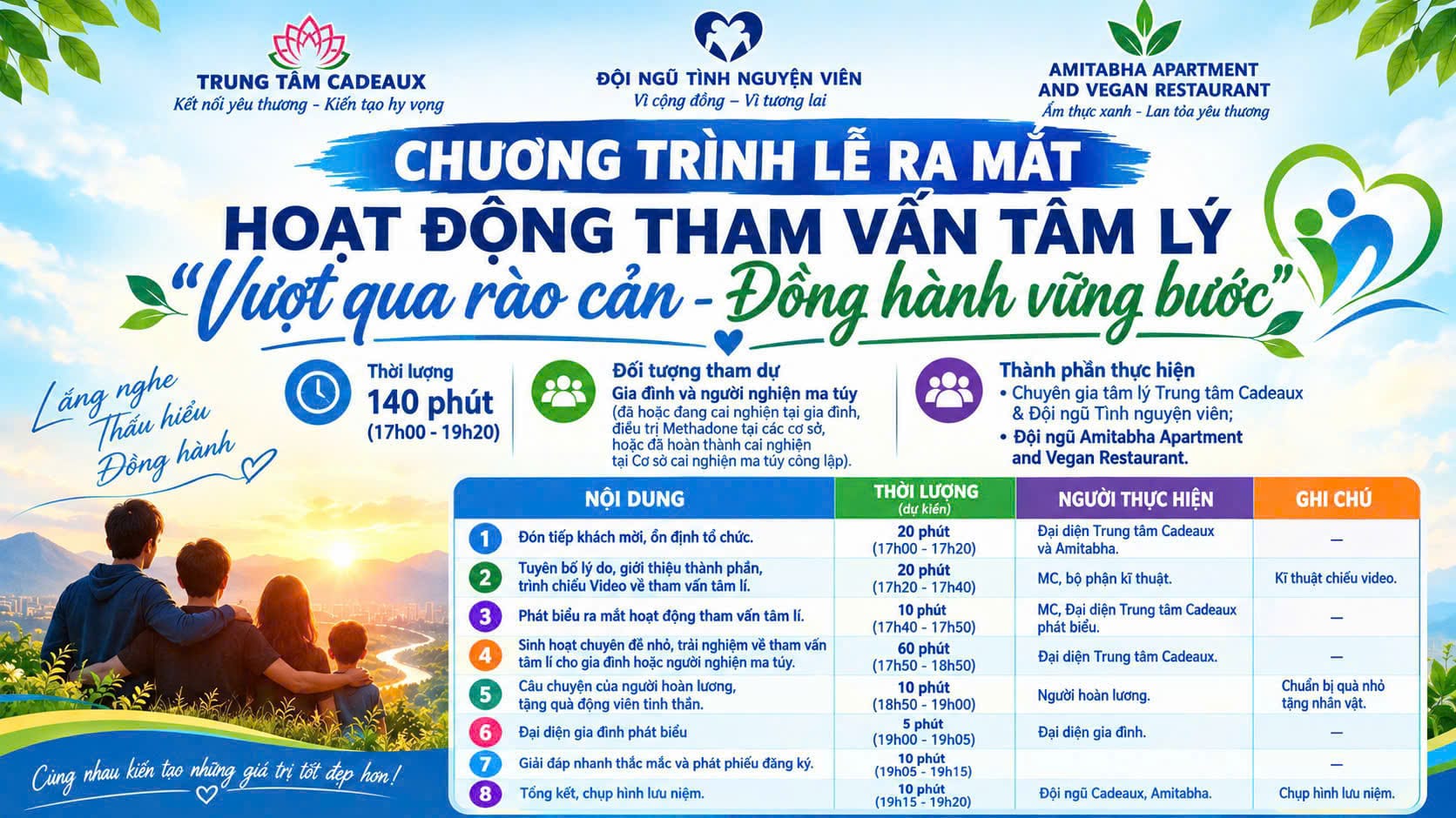 Chương trình lễ ra mắt hoạt động tham vấn tâm lý